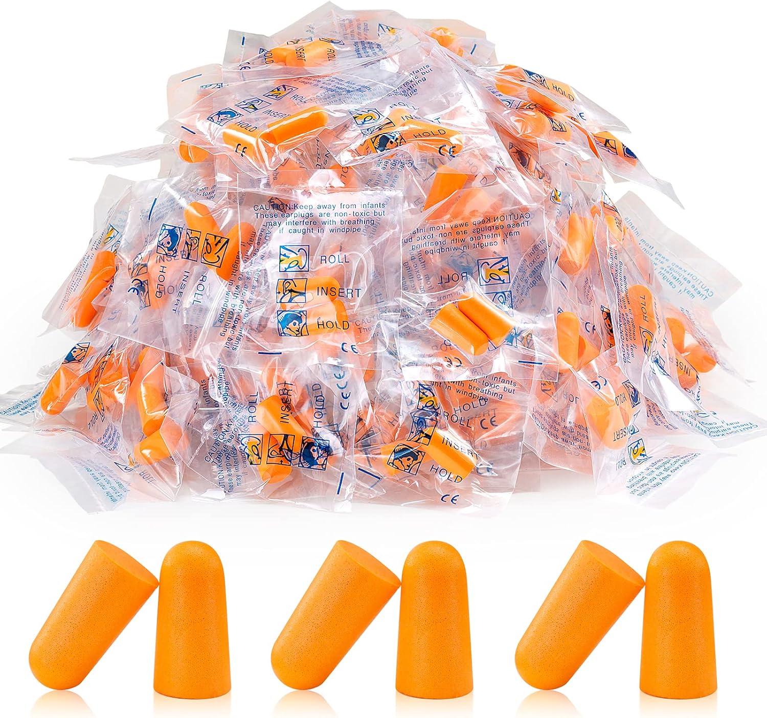 Disposable Foam Ear Plugs – NRR 33 – 100 Pairs – Construction PPE
