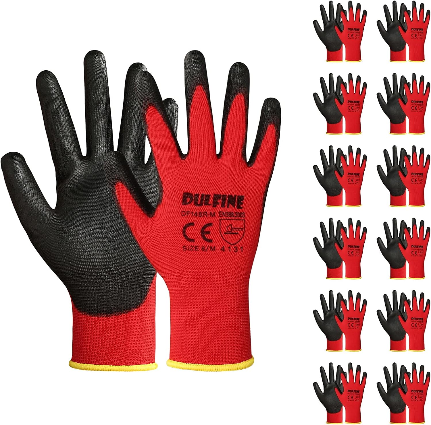PU-Coated Work Gloves – General Duty – Pack of 12 – Construction PPE