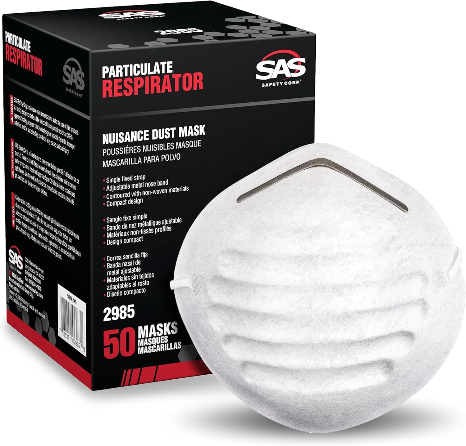 Disposable Dust Masks – Nuisance Dust – Box of 50 – Construction PPE